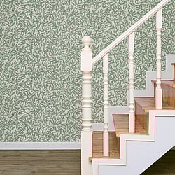 Galerie Wallcoverings Product Code: 47640 - Heritage Wallpaper Collection Galerie Wallcoverings Product Code 47640 - Heritage Wallpaper Collection - green Colours - Vintage Leaf Design