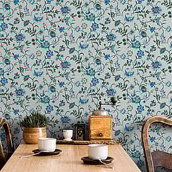 Galerie Wallcoverings Product Code: 47647 - Heritage Wallpaper Collection Galerie Wallcoverings Product Code 47647 - Heritage Wallpaper Collection - Blue Colours - Floral Design