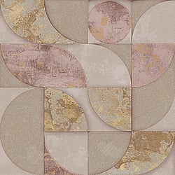 Galerie Wallcoverings Product Code: 49313 - Stratum Wallpaper Collection Galerie Wallcoverings Product Code 49313 - Stratum Wallpaper Collection - gold pink Colours - Geometrico Design