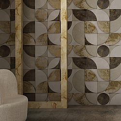Galerie Wallcoverings Product Code: 49315 - Stratum Wallpaper Collection Galerie Wallcoverings Product Code 49315 - Stratum Wallpaper Collection - brown beige gold Colours - Geometrico Design