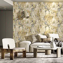 Galerie Wallcoverings Product Code: 49356 - Stratum Wallpaper Collection Galerie Wallcoverings Product Code 49356 - Stratum Wallpaper Collection - gold blue Colours - Marmo Design