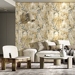 Galerie Wallcoverings Product Code: 49356 - Italian Textures 3 Wallpaper Collection Galerie Wallcoverings Product Code 49356 - Italian Textures 3 Wallpaper Collection - gold blue Colours - Marmo Design