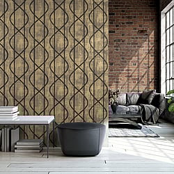 Galerie Wallcoverings Product Code: 51213 - Universe Wallpaper Collection Galerie Wallcoverings Product Code 51213 - Universe Wallpaper Collection - Bronze Brown Gold Colours - Saturn Umber Brown Design