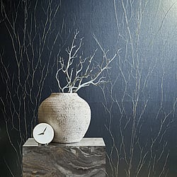 Galerie Wallcoverings Product Code: 63426 - Natural Opulence Wallpaper Collection Galerie Wallcoverings Product Code 63426 - Natural Opulence Wallpaper Collection - Blue Gold Colours - Crinkle Design