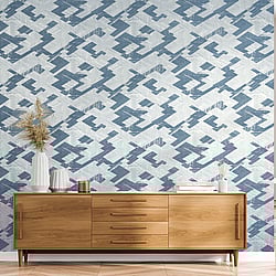 Galerie Wallcoverings Product Code: 64678 - Slow Living Wallpaper Collection Galerie Wallcoverings Product Code 64678 - Slow Living Wallpaper Collection - Blue Light Blue Silver Colours - Ralph Night blue Design