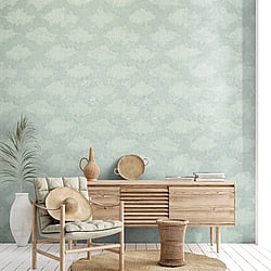 Galerie Wallcoverings Product Code: 64984 - Crafted Wallpaper Collection Galerie Wallcoverings Product Code 64984 - Crafted Wallpaper Collection - Green Silver Colours - Stamped Design