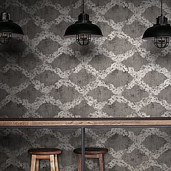 Galerie Wallcoverings Product Code: 64985 - Crafted Wallpaper Collection Galerie Wallcoverings Product Code 64985 - Crafted Wallpaper Collection - Brown Grey Silver Colours - Stamped Design