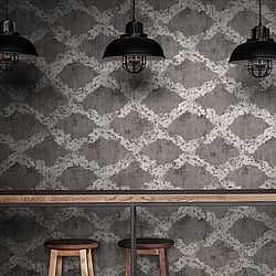Galerie Wallcoverings Product Code: 64985 - Crafted Wallpaper Collection Galerie Wallcoverings Product Code 64985 - Crafted Wallpaper Collection - Brown Grey Silver Colours - Stamped Design