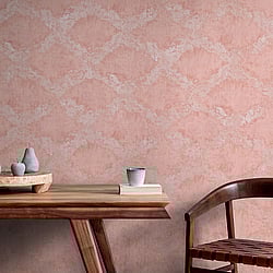 Galerie Wallcoverings Product Code: 64987 - Crafted Wallpaper Collection Galerie Wallcoverings Product Code 64987 - Crafted Wallpaper Collection - Pink Silver Grey Colours - Stamped Design