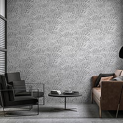 Galerie Wallcoverings Product Code: 65002 - Feel Wallpaper Collection Galerie Wallcoverings Product Code 65002 - Feel Wallpaper Collection - Grey Silver Colours - Seashell Design