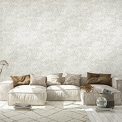 Galerie Wallcoverings Product Code: 65004 - Feel Wallpaper Collection Galerie Wallcoverings Product Code 65004 - Feel Wallpaper Collection - Silver Light Grey Cream Colours - Seashell Design