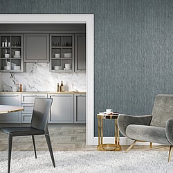 Galerie Wallcoverings Product Code: 65047 - Feel Wallpaper Collection Galerie Wallcoverings Product Code 65047 - Feel Wallpaper Collection - Petrol Charcoal Silver Colours - Curtain Design
