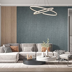 Galerie Wallcoverings Product Code: 65053 - Feel Wallpaper Collection Galerie Wallcoverings Product Code 65053 - Feel Wallpaper Collection - Petrol Blue Charcoal Silver Colours - Curtain Design