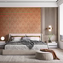 Galerie Wallcoverings Product Code: 65189 - Precious Wallpaper Collection Galerie Wallcoverings Product Code 65189 - Precious Wallpaper Collection - Red Colours - Brocade Design