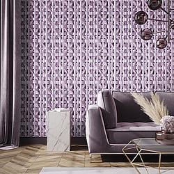 Galerie Wallcoverings Product Code: 65336 - Pepper Wallpaper Collection Galerie Wallcoverings Product Code 65336 - Pepper Wallpaper Collection - Lavender Colours - Octagonal Honeycomb Design