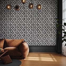 Galerie Wallcoverings Product Code: 65340 - Pepper Wallpaper Collection Galerie Wallcoverings Product Code 65340 - Pepper Wallpaper Collection - Black Pepper Colours - Octagonal Honeycomb Design