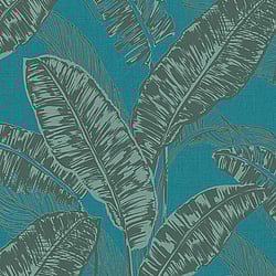 Galerie Wallcoverings Product Code: 6769-60 - Imagine Wallpaper Collection Galerie Wallcoverings Product Code 6769-60 - Imagine Wallpaper Collection - Turquoise Green Colours - Tropical Leaf Print Design