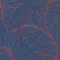 Galerie Wallcoverings Product Code: 6770-50 - Imagine Wallpaper Collection Galerie Wallcoverings Product Code 6770-50 - Imagine Wallpaper Collection - Blue Red Colours - Abstract Feather Design