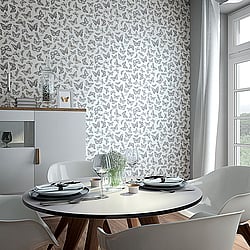 Galerie Wallcoverings Product Code: 6771-10 - Imagine Wallpaper Collection Galerie Wallcoverings Product Code 6771-10 - Imagine Wallpaper Collection - White Grey Colours - Butterly Butterflies Design