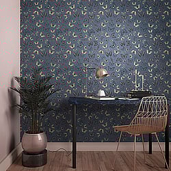Galerie Wallcoverings Product Code: 6771-30 - Imagine Wallpaper Collection Galerie Wallcoverings Product Code 6771-30 - Imagine Wallpaper Collection - Blue Pink Yellow Colours - Butterly Butterflies Design