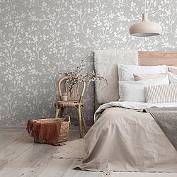 Galerie Wallcoverings Product Code: 6812-30 - Home Wallpaper Collection Galerie Wallcoverings Product Code 6812-30 - Home Wallpaper Collection - Grey Colours - Floral Nature Design