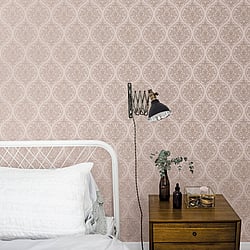 Galerie Wallcoverings Product Code: 7007 - Emporium Wallpaper Collection Galerie Wallcoverings Product Code 7007 - Emporium Wallpaper Collection - Pink Colours - Emporium Ogee Design