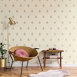 Galerie Wallcoverings Product Code: 7013 - Emporium Wallpaper Collection Galerie Wallcoverings Product Code 7013 - Emporium Wallpaper Collection - Cream Gold Colours - Mehndi Motif Design