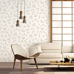 Galerie Wallcoverings Product Code: 7300 - Evergreen Wallpaper Collection Galerie Wallcoverings Product Code 7300 - Evergreen Wallpaper Collection - Light Beige Colours - Fossil Leaf Toss Design