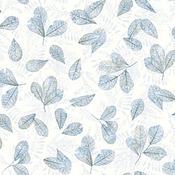 Galerie Wallcoverings Product Code: 7302 - Evergreen Wallpaper Collection Galerie Wallcoverings Product Code 7302 - Evergreen Wallpaper Collection - Blue Beige Colours - Fossil Leaf Toss Design
