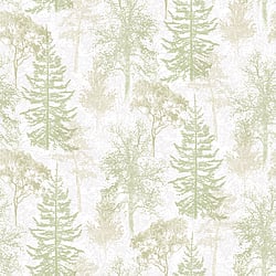 Galerie Wallcoverings Product Code: 7310 - Evergreen Wallpaper Collection Galerie Wallcoverings Product Code 7310 - Evergreen Wallpaper Collection - Green Beige Mica Colours - Trees Design
