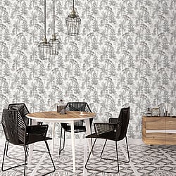 Galerie Wallcoverings Product Code: 7311 - Evergreen Wallpaper Collection Galerie Wallcoverings Product Code 7311 - Evergreen Wallpaper Collection - Grey Mica Colours - Trees Design