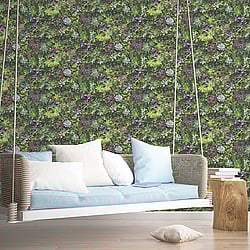 Galerie Wallcoverings Product Code: 7322 - Evergreen Wallpaper Collection Galerie Wallcoverings Product Code 7322 - Evergreen Wallpaper Collection - Multicolor Colours - Succulents Design