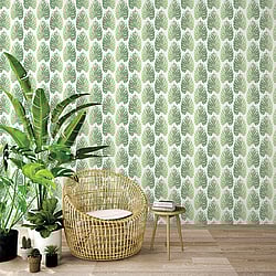 Galerie Wallcoverings Product Code: 7325 - Evergreen Wallpaper Collection Galerie Wallcoverings Product Code 7325 - Evergreen Wallpaper Collection - Greens Colours - Leaf Stripe Design