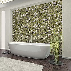 Galerie Wallcoverings Product Code: 7336 - Evergreen Wallpaper Collection Galerie Wallcoverings Product Code 7336 - Evergreen Wallpaper Collection - Green Colours - Rock Wall Design