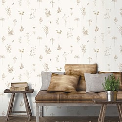 Galerie Wallcoverings Product Code: 7340 - Evergreen Wallpaper Collection Galerie Wallcoverings Product Code 7340 - Evergreen Wallpaper Collection - Taupe Colours - Botanical Design