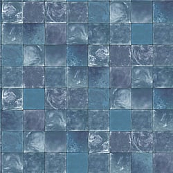 Galerie Wallcoverings Product Code: 7347 - Evergreen Wallpaper Collection Galerie Wallcoverings Product Code 7347 - Evergreen Wallpaper Collection - Navy Colours - Aqua Tile Design