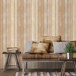 Galerie Wallcoverings Product Code: 7350 - Evergreen Wallpaper Collection Galerie Wallcoverings Product Code 7350 - Evergreen Wallpaper Collection - Ochre Brown Colours - Waterfall Stripe Design