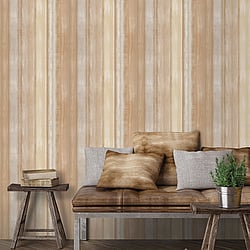 Galerie Wallcoverings Product Code: 7350 - Evergreen Wallpaper Collection Galerie Wallcoverings Product Code 7350 - Evergreen Wallpaper Collection - Ochre Brown Colours - Waterfall Stripe Design