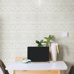Galerie Wallcoverings Product Code: 81212 - Universe Wallpaper Collection Galerie Wallcoverings Product Code 81212 - Universe Wallpaper Collection - Silver Grey White Colours - Pluto Pearl White Design