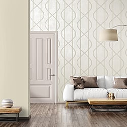 Galerie Wallcoverings Product Code: 81219 - Universe Wallpaper Collection Galerie Wallcoverings Product Code 81219 - Universe Wallpaper Collection - White Silver Colours - Saturn Oat Beige Design