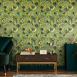 Galerie Wallcoverings Product Code: 81330 - Pepper Wallpaper Collection Galerie Wallcoverings Product Code 81330 - Pepper Wallpaper Collection - Green Pepper Colours - Wild Garden Design