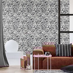 Galerie Wallcoverings Product Code: 81339 - Pepper Wallpaper Collection Galerie Wallcoverings Product Code 81339 - Pepper Wallpaper Collection - Black Cumin Colours - Brussels Lace Design