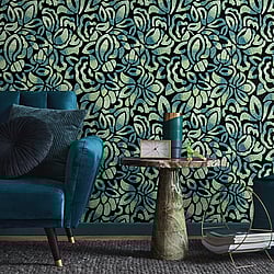 Galerie Wallcoverings Product Code: 81340 - Pepper Wallpaper Collection Galerie Wallcoverings Product Code 81340 - Pepper Wallpaper Collection - Spirulina Colours - Brussels Lace Design