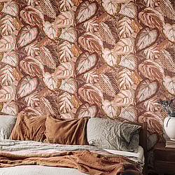 Galerie Wallcoverings Product Code: 81346 - Pepper Wallpaper Collection Galerie Wallcoverings Product Code 81346 - Pepper Wallpaper Collection - Curcuma Colours - Ficus Design