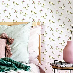 Galerie Wallcoverings Product Code: 84009 - Cottage Chic Wallpaper Collection Galerie Wallcoverings Product Code 84009 - Cottage Chic Wallpaper Collection - Pink Colours - Bocciolo Blu Design