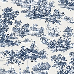 Galerie Wallcoverings Product Code: 84043 - Cottage Chic Wallpaper Collection Galerie Wallcoverings Product Code 84043 - Cottage Chic Wallpaper Collection - Blue Colours - Paesaggio Barocco Design