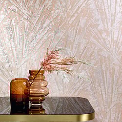 Galerie Wallcoverings Product Code: 91934 - Vault Wallpaper Collection Galerie Wallcoverings Product Code 91934 - Vault Wallpaper Collection - Beige, Red Colours - Fan Palm Design