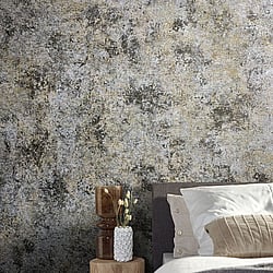 Galerie Wallcoverings Product Code: 95019 - Natural Opulence Wallpaper Collection Galerie Wallcoverings Product Code 95019 - Natural Opulence Wallpaper Collection - Silver Colours - This earthy wallpaper will be a warming welcome to your home and perfect on all four walls or accompanied by a complementing design. The wallpaper has a subtle emboss that creates some structural depth and comes in a mottled grey, brown-black and gold mix that is reminiscent of parched clay soil. It’s a great way to bring your room up to date with a natural and earthy feel. Design