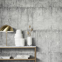 Galerie Wallcoverings Product Code: 95027 - Natural Opulence Wallpaper Collection Galerie Wallcoverings Product Code 95027 - Natural Opulence Wallpaper Collection - Grey Colours - This aged concrete effect wallpaper is the perfect choice if you want to bring a room up to date in a dramatic way. With a subtle emboss to create some structural depth, it comes in an on-trend silver grey colourway. Drawing on the textures of, and resembling the stippled texture of ancient plasterwork or faded limestone, this unusual wallpaper will be a warming welcome to your home. This will be perfect on all four walls or can be accompanied by a complementary wallpaper. Design