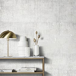 Galerie Wallcoverings Product Code: 95028 - Natural Opulence Wallpaper Collection Galerie Wallcoverings Product Code 95028 - Natural Opulence Wallpaper Collection - White Colours - This aged concrete effect wallpaper is the perfect choice if you want to bring a room up to date in a dramatic way. With a subtle emboss to create some structural depth, it comes in an on-trend silver grey colourway. Drawing on the textures of, and resembling the stippled texture of ancient plasterwork or faded limestone, this unusual wallpaper will be a warming welcome to your home. This will be perfect on all four walls or can be accompanied by a complementary wallpaper. Design